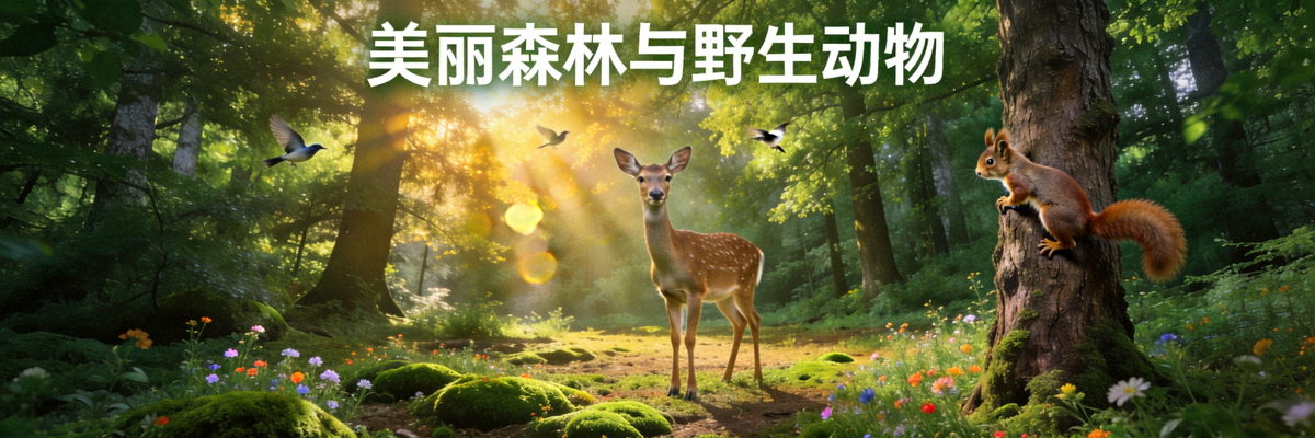 自然纪录片封面 - 美丽森林与野生动物
